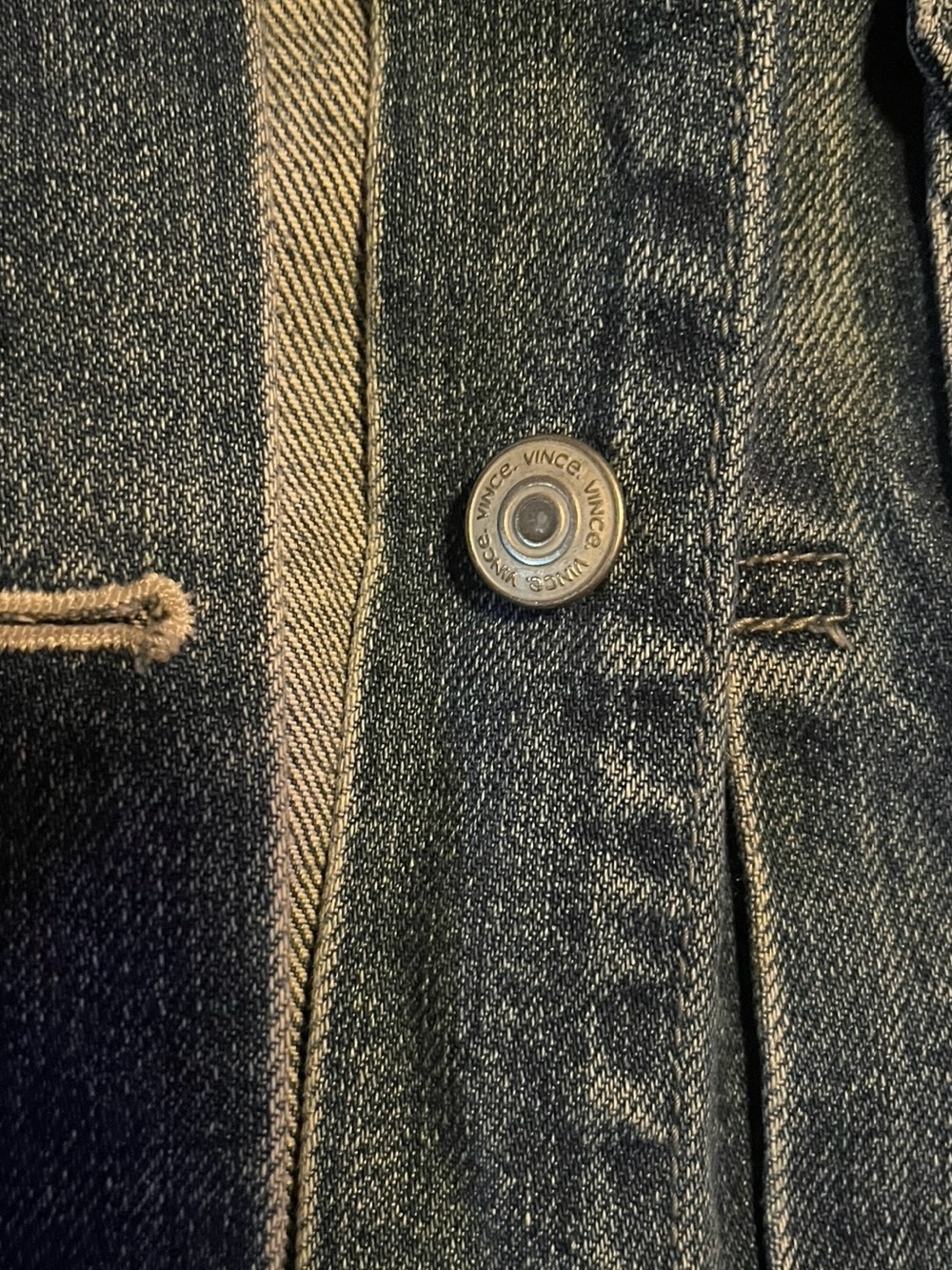 Vince Medium Wash Denim Trucker Jacket Size Small- Huge Discount! - Picture 3 of 5